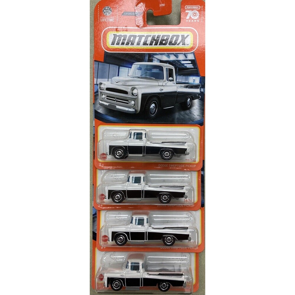 2023 Matchbox - Dodge Sweptside Pickup - Lot of 4 -
